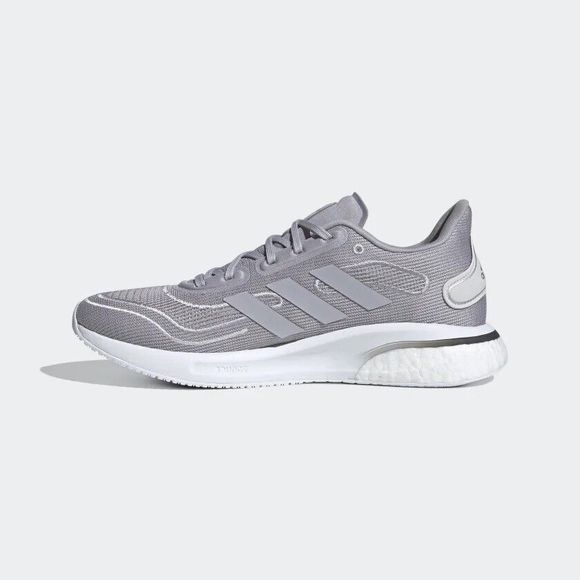 Adidas Supernova Boost Glory Gray/Silver Metallic Women WOMEN\'S adidas Supernova Boost Glory Gray/Silver Metallic FV6018 Running Shoes